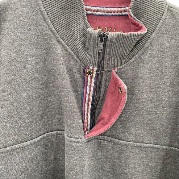 Orvis 1/4 Zip Fleece Gray Line Long Sleeve Pullover Men’s Size XXL - Picture 4 of 9